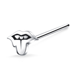 Tongue Silver Straight Nose Stud NSKA-792